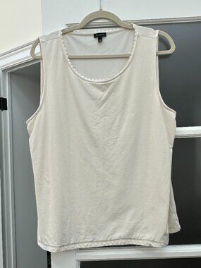 Talbots Sleeveless Cream Top